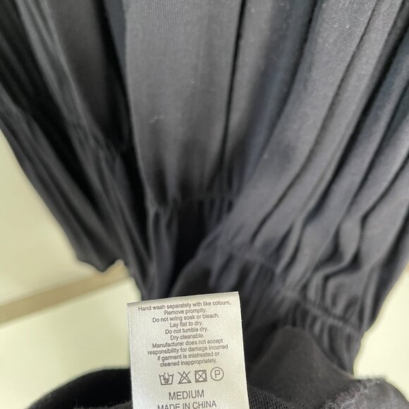 Merlette Women's Black Lightweight Cotton Sleeveless Tiered Maxi Dress Size M - Picture 10 of 13